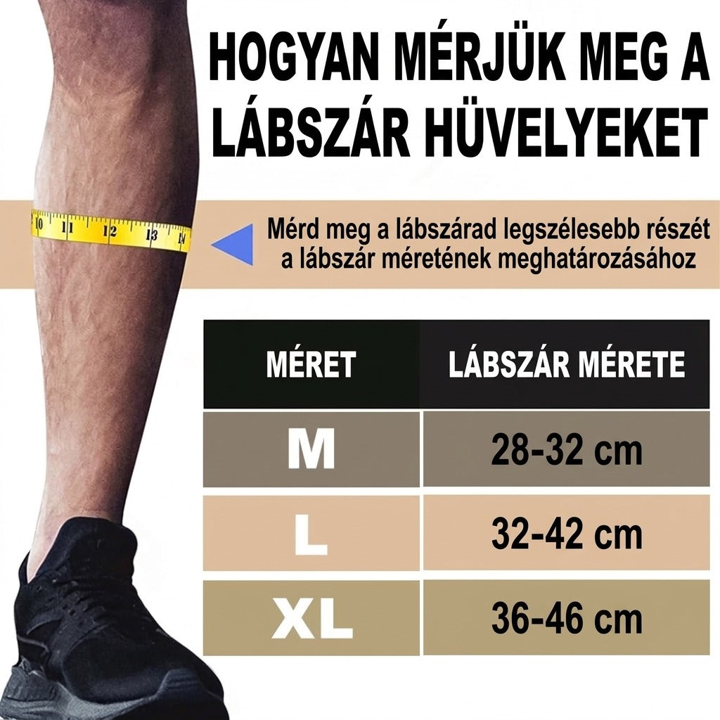 Légáteresztő nylon vádli kompressziós szár