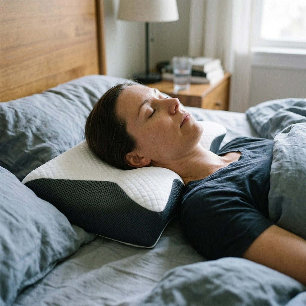 Butterfly Memory Foam Neck Pillow - in use