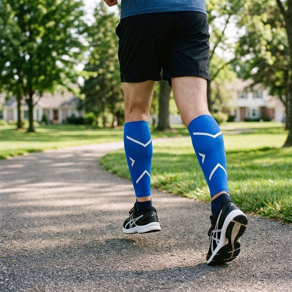 Calf Compression Sleeve for Active Days - in use