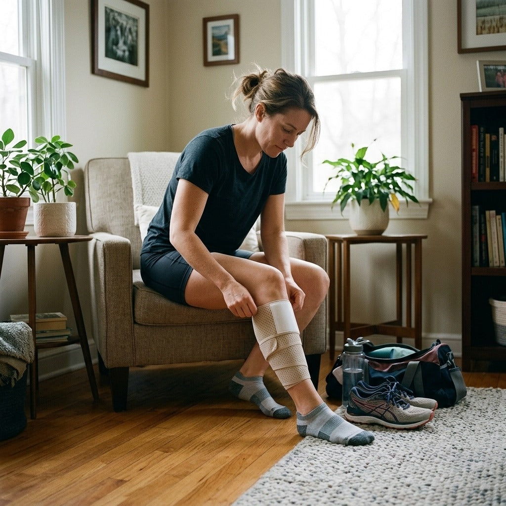 Calf Compression Sleeve for Adults - at home