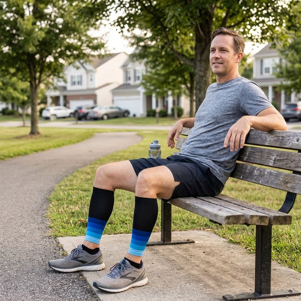Calf Compression Sleeves, 20-30 mmHg, 1 Pair, Unisex - in everyday life