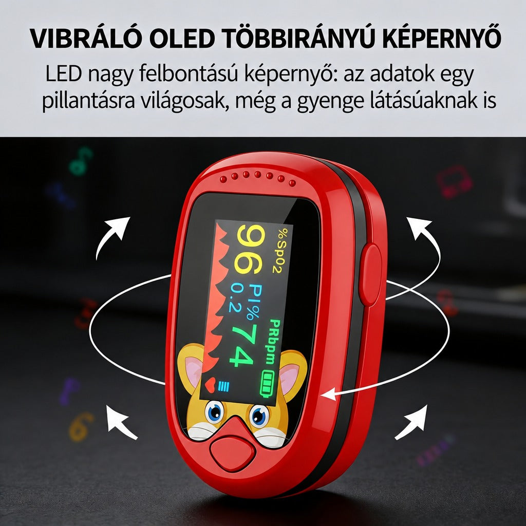 Gyermek ujjbegyes pulzoximéter
