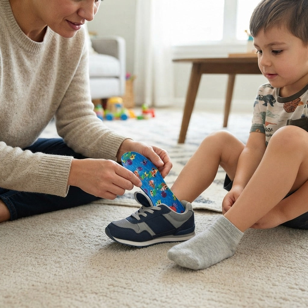 Children's Arch Support Insoles for Shoes - in use