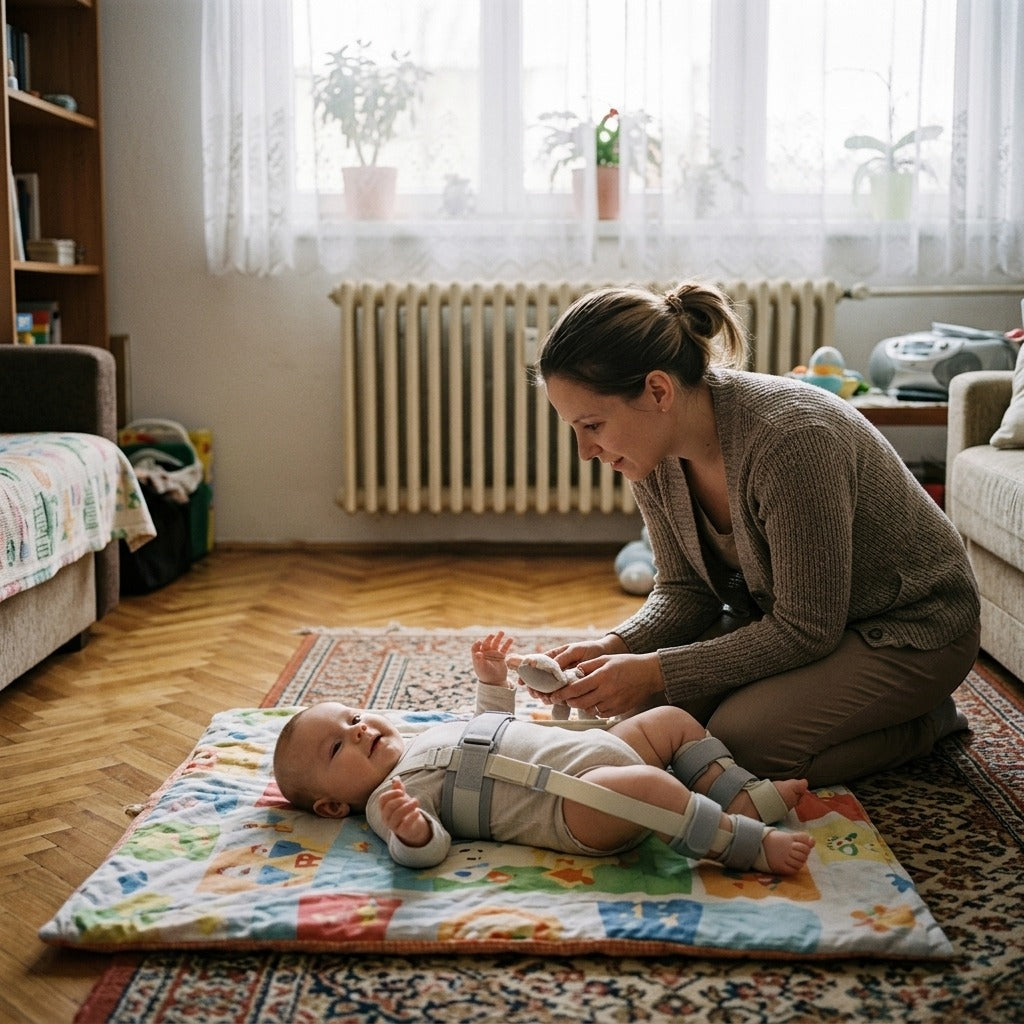 Pavlik-típusú csípőrögzítő gyerekeknek - a mindennapokban