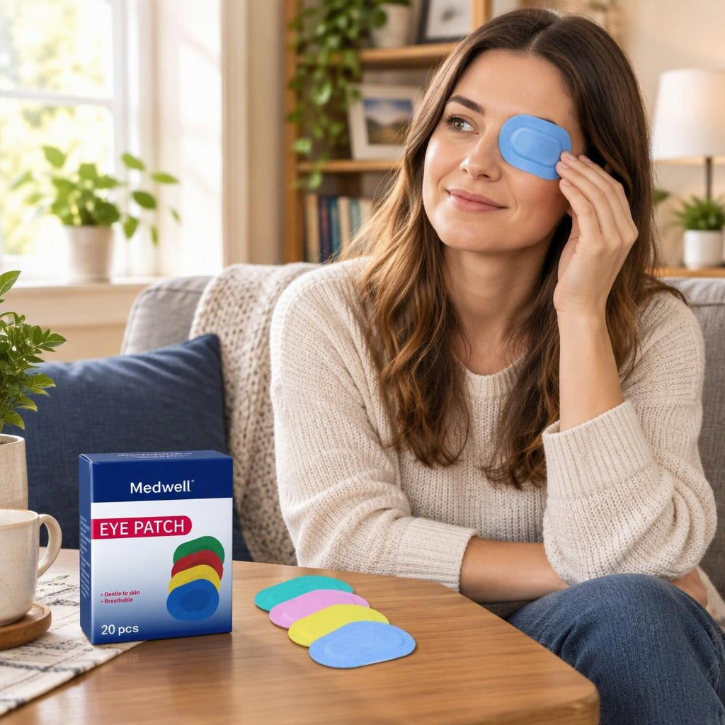 Colorful Adhesive Eye Patches, 60 Count - at home