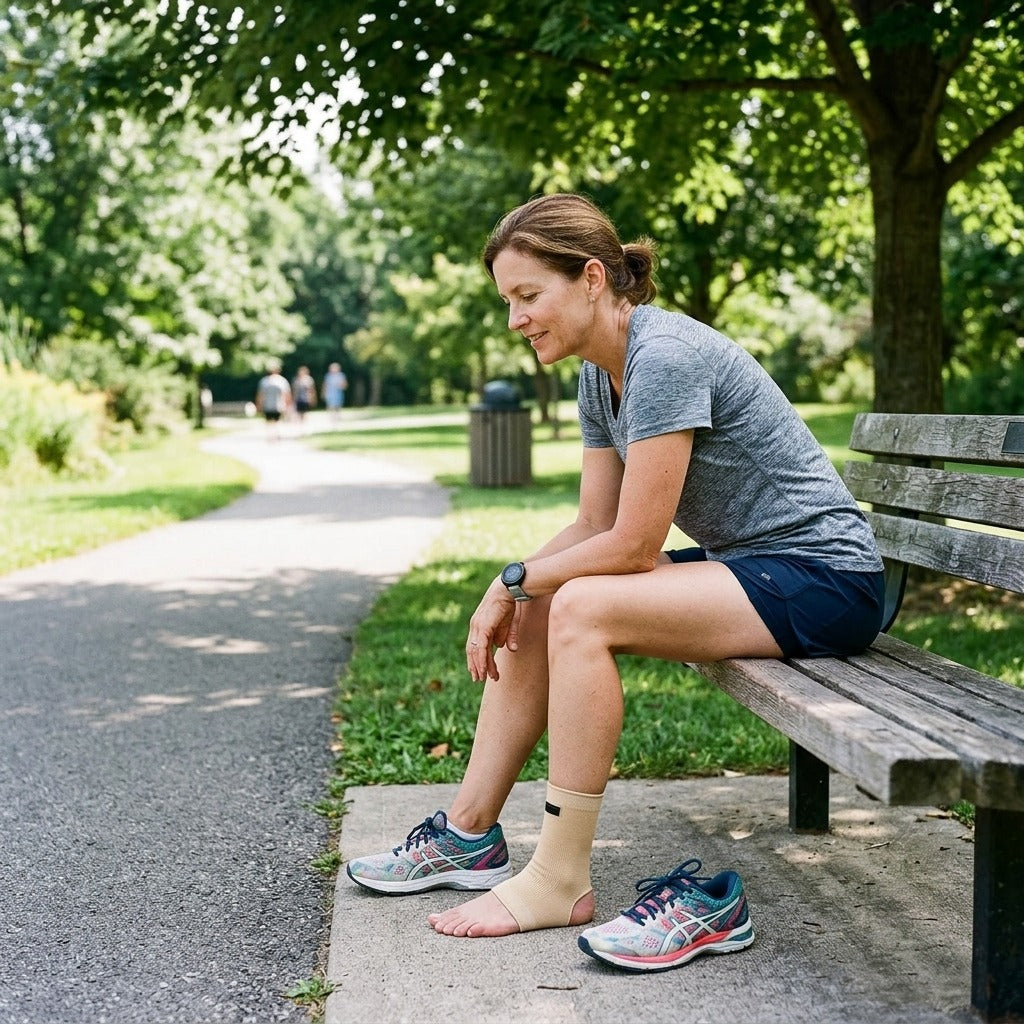 Compression Ankle Support Sleeve for Adults - in everyday life
