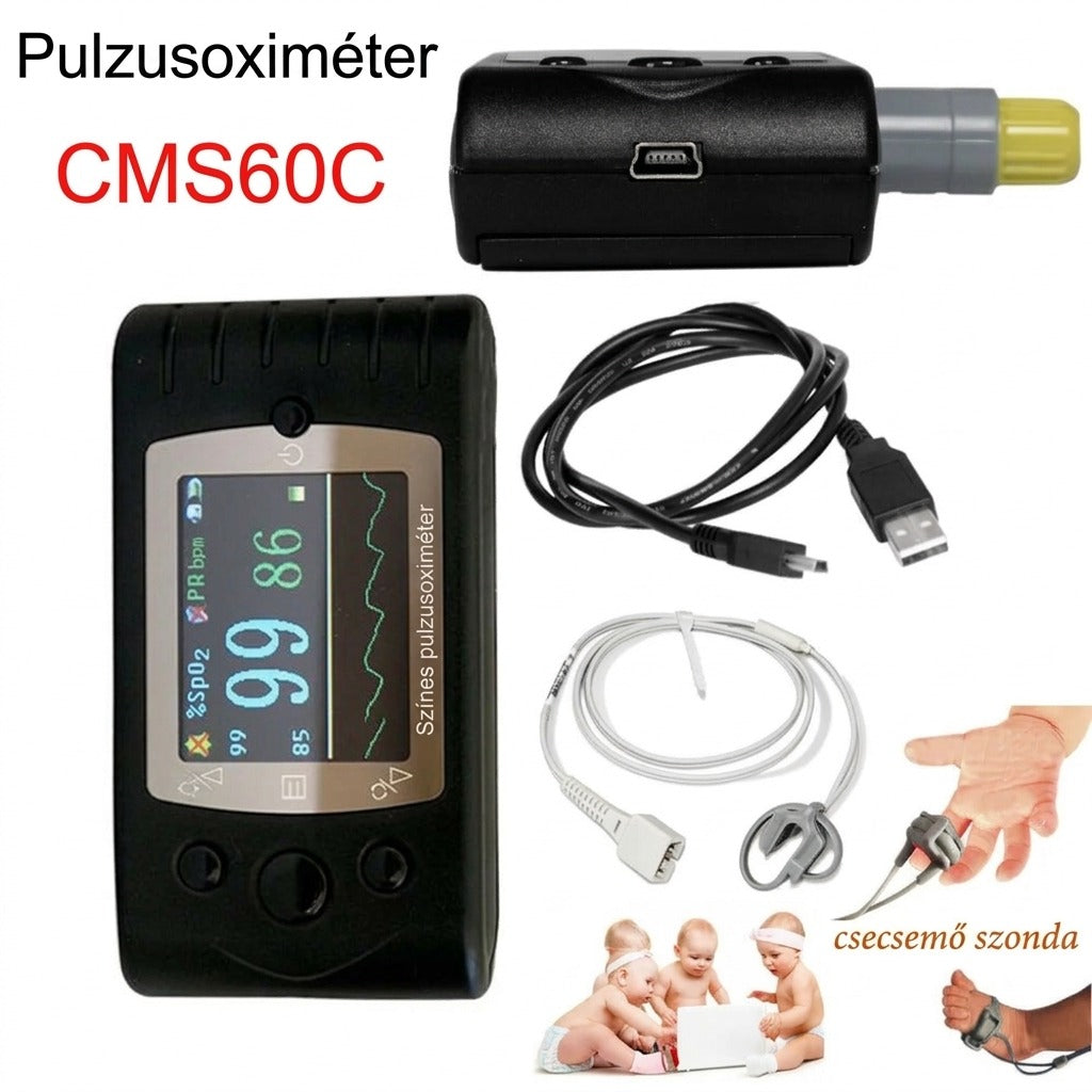 Medwell CMS60C csecsemő ujjbegyes pulzoximéter