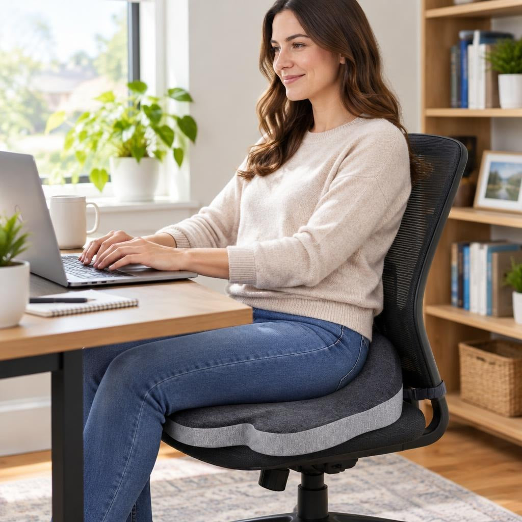 Contoured Lumbar Support Seat Cushion - in everyday life