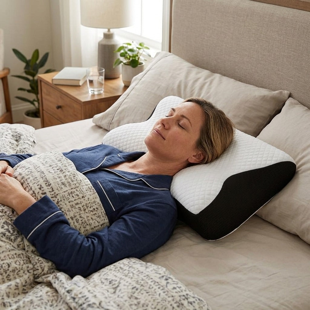 Contoured Memory Foam Neck Pillow - in everyday life