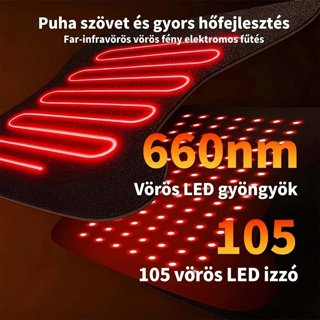 Vezeték nélküli, melegítő csípőrögzítő vibrációval