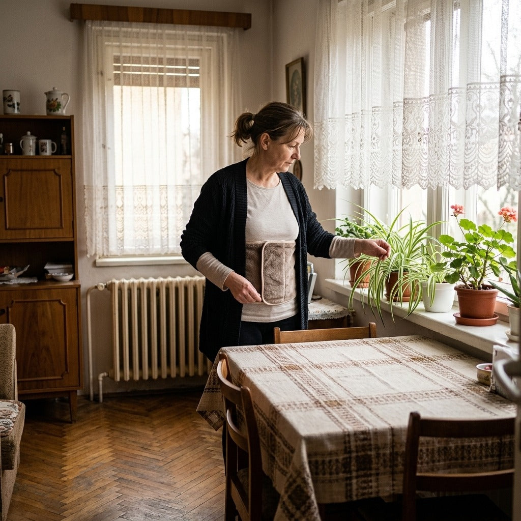 Pamut deréktámasztó öv felnőtteknek - otthon