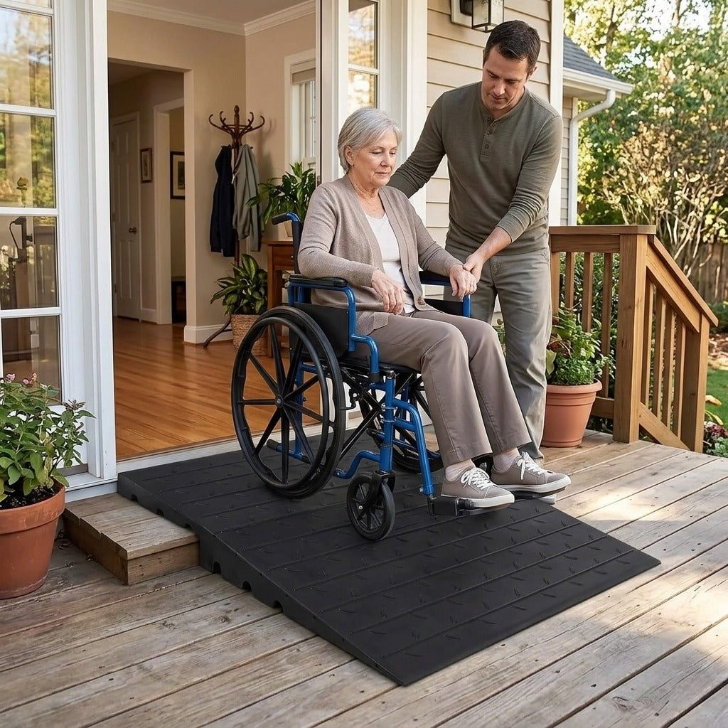Curb Ramp for Wheelchairs and Mobility Scooters - at home