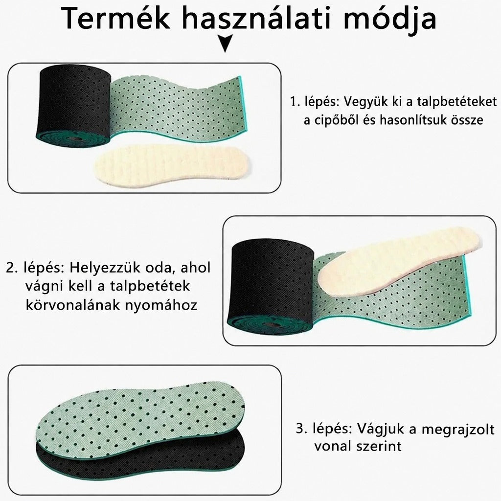 Méretezhető memóriahabos talpbetét felnőtteknek és gyerekeknek
