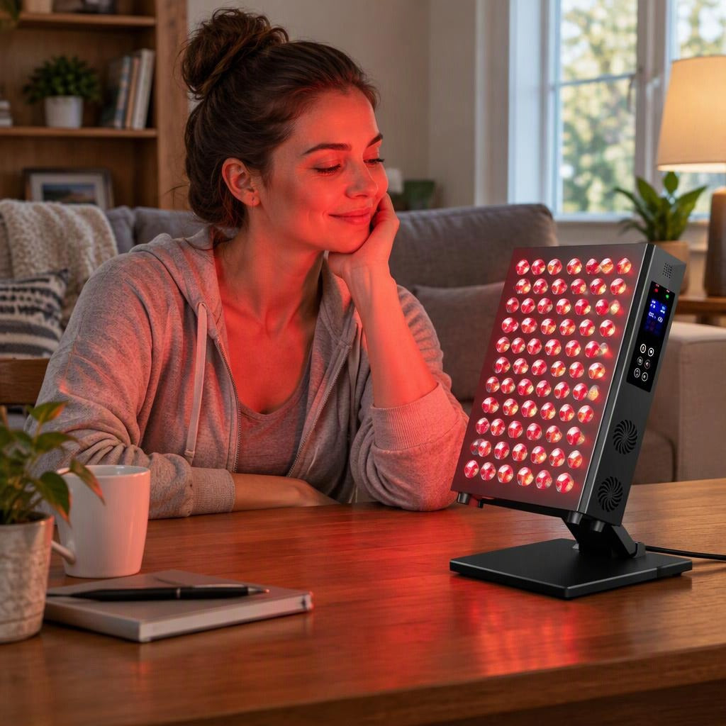 Desktop Red and Infrared LED Lamp - in everyday life