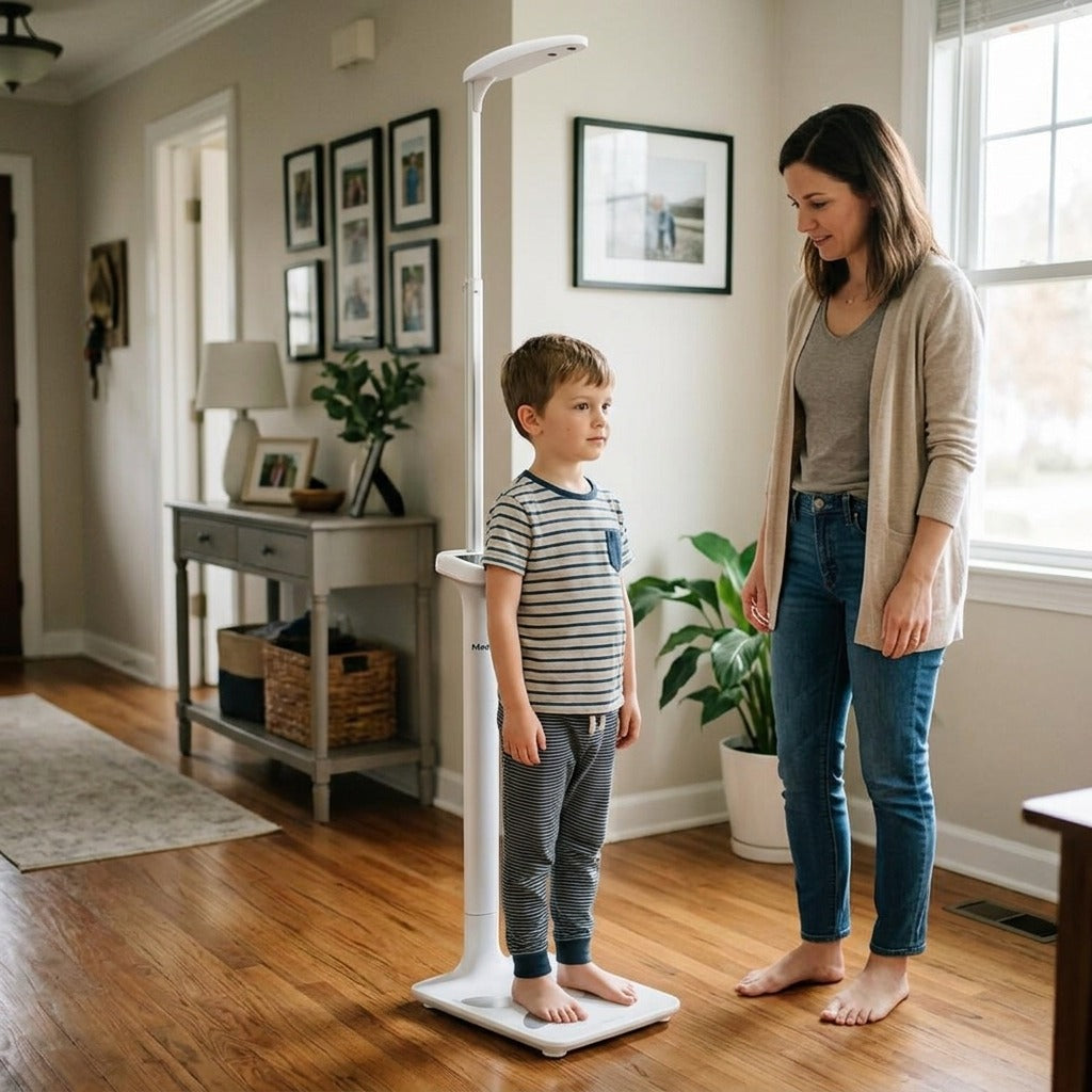 Digital Medical Scale with Ultrasonic Height, BMI and Body Fat - at home