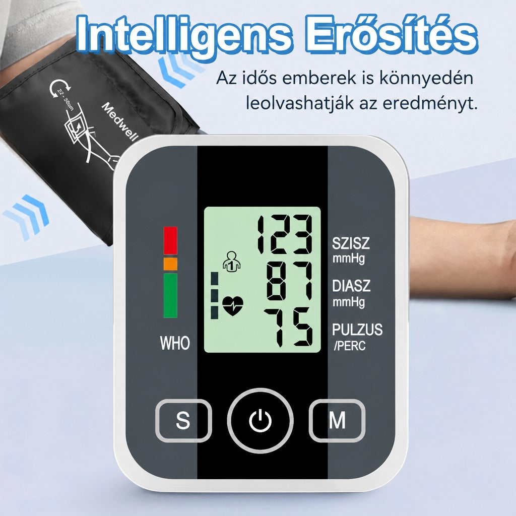 Digitális felkaros vérnyomásmérő
