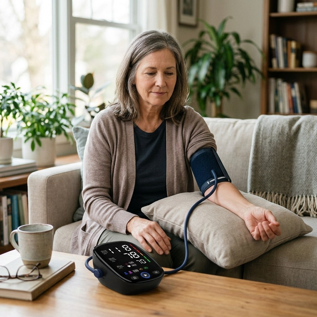 Digital Upper-Arm Blood Pressure Monitor - in everyday life