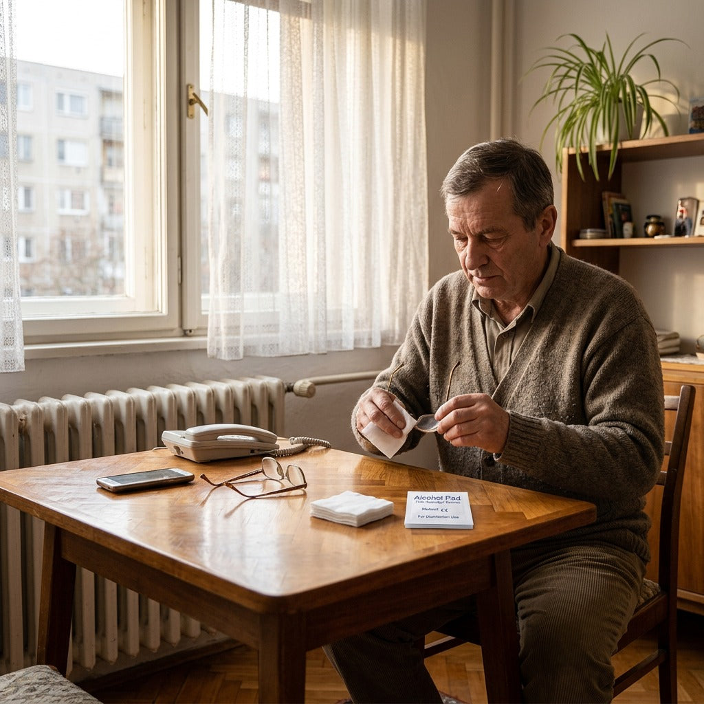 Eldobható alkoholos vattakorongok - otthon