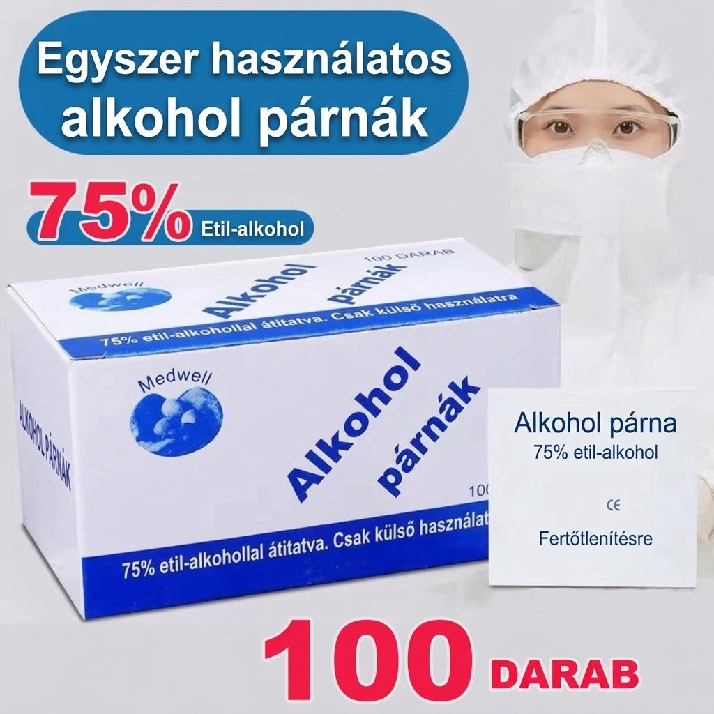 Eldobható alkoholos vattakorongok