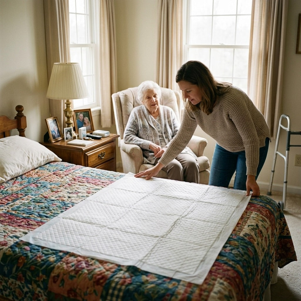 Disposable Incontinence Bed Underpad - at home