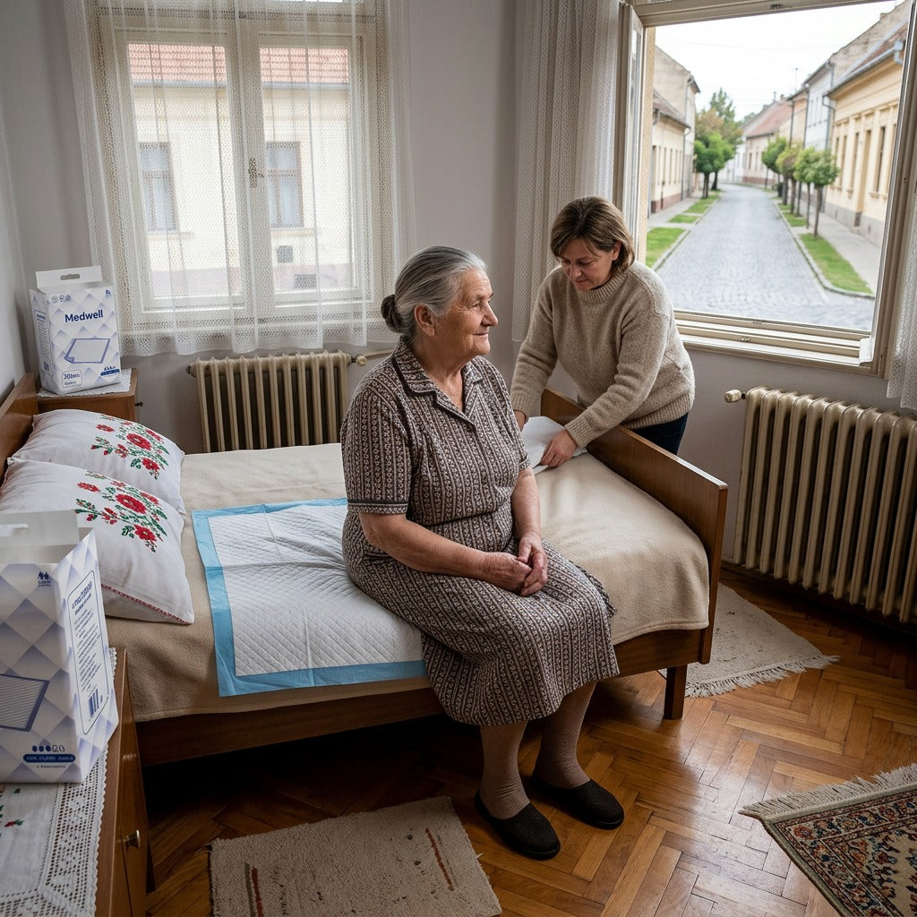Eldobható vízhatlan ágyvédő alátét - a mindennapokban