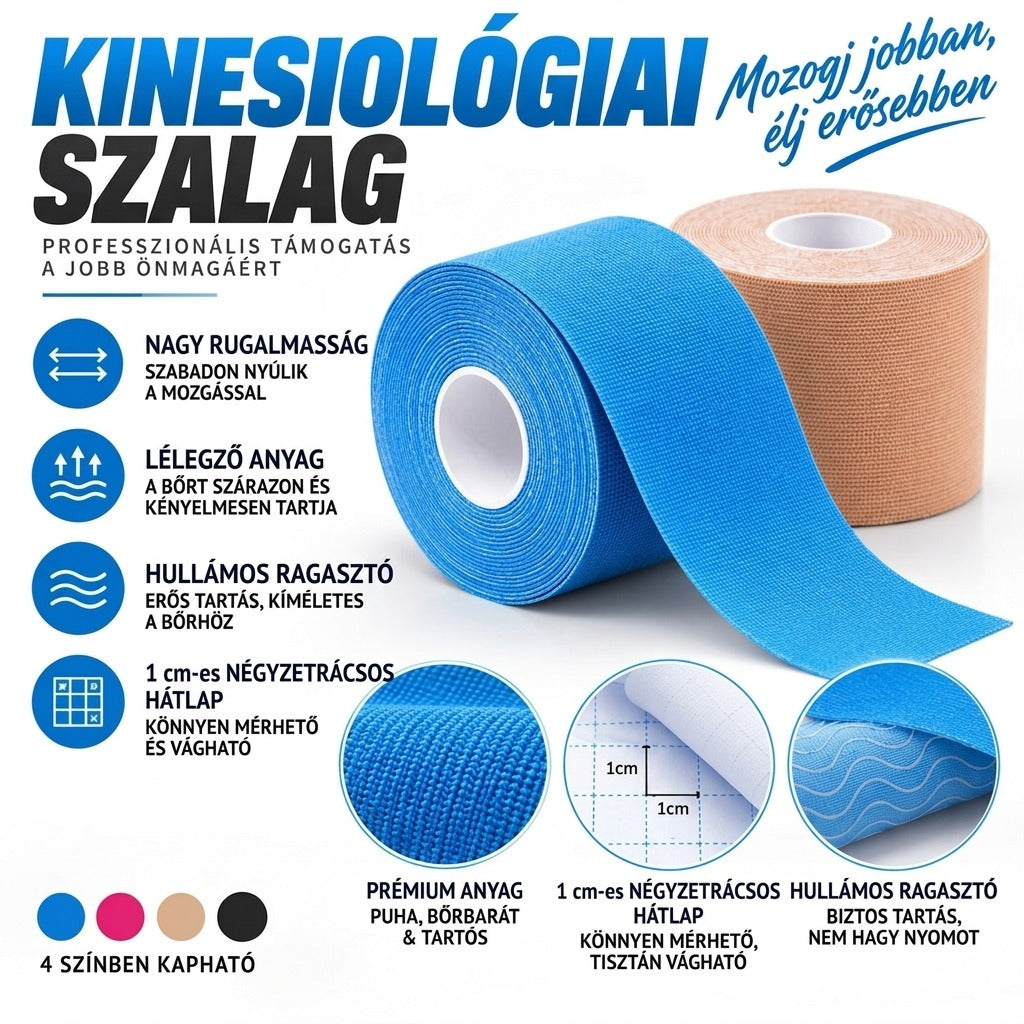 Rugalmas kineziológiai tapasz sportoláshoz