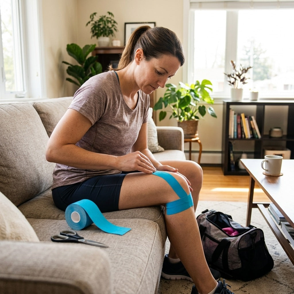 Elastic Kinesiology Tape for Sports and Exercise - at home