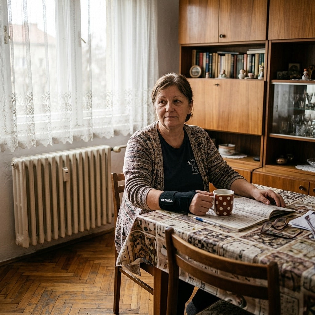 Rugalmas csuklórögzítő újrahasználható zselés jégzselével - otthon