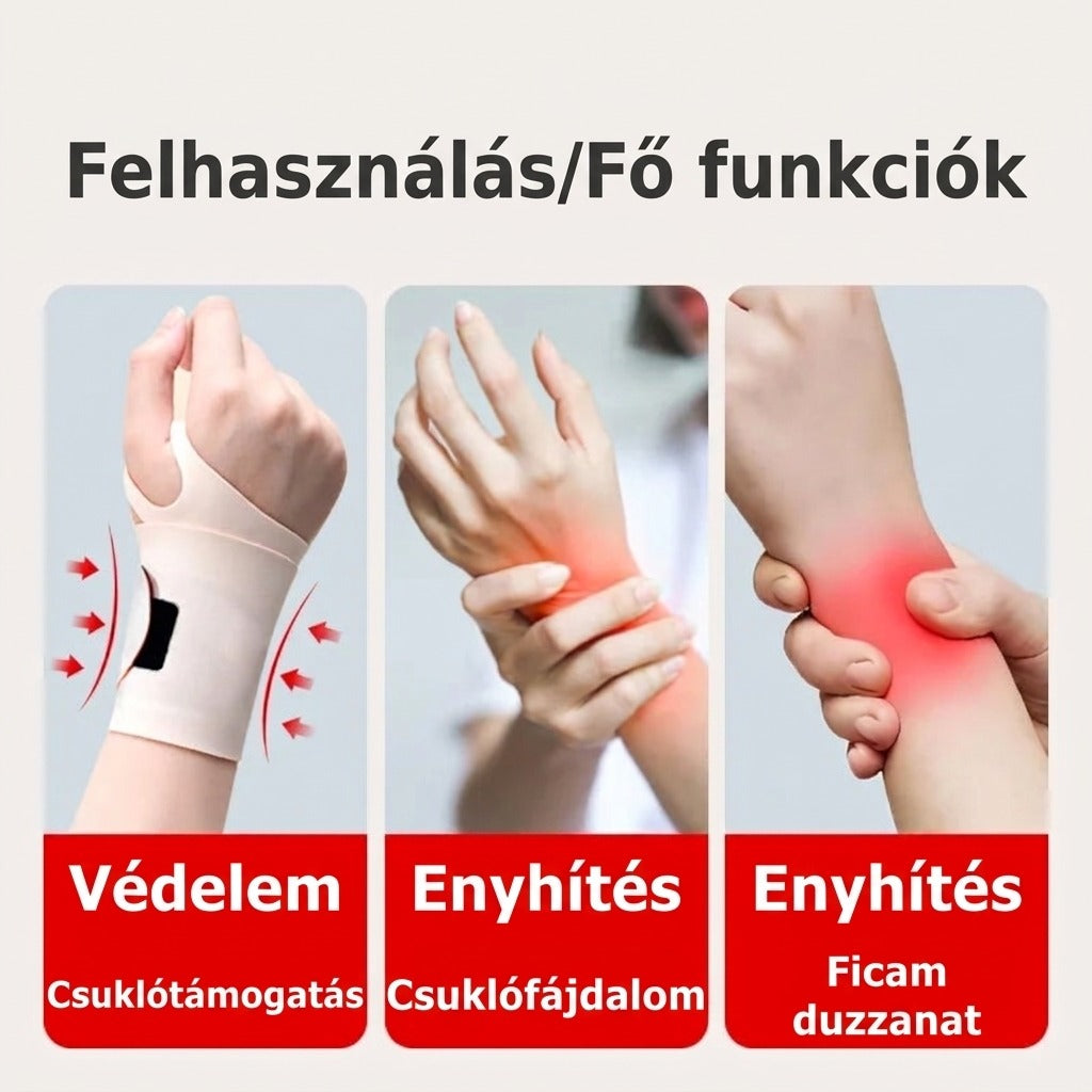 Rugalmas csuklórögzítő újrahasználható zselés jégzselével