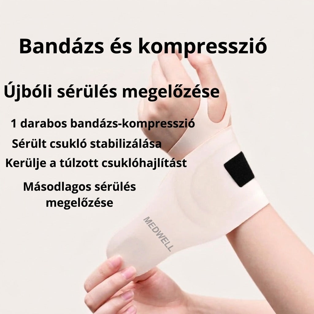 Rugalmas csuklórögzítő újrahasználható zselés jégzselével