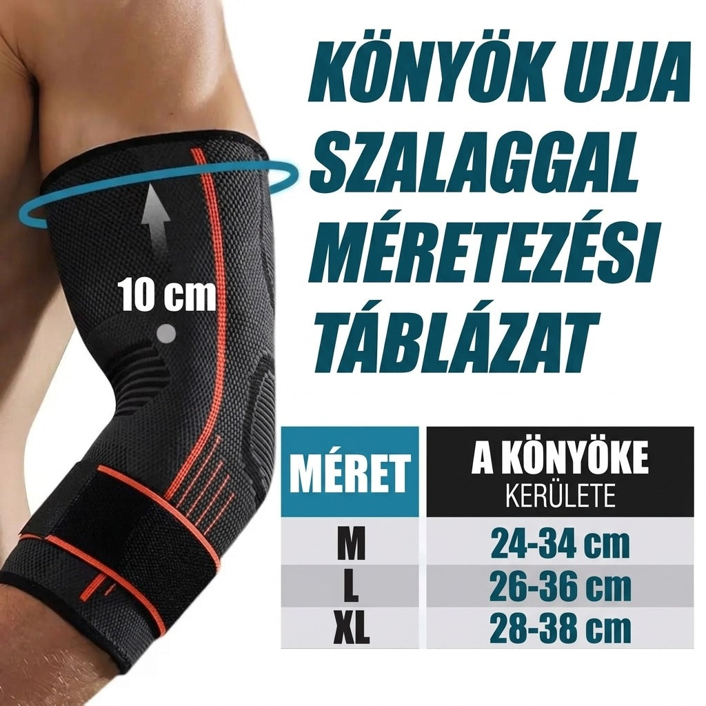 Kompressziós könyökszorító sporthoz és mindennapokra