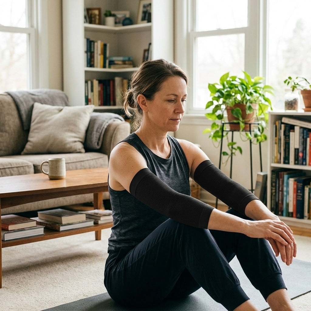 Elbow Compression Sleeves, Pair - at home