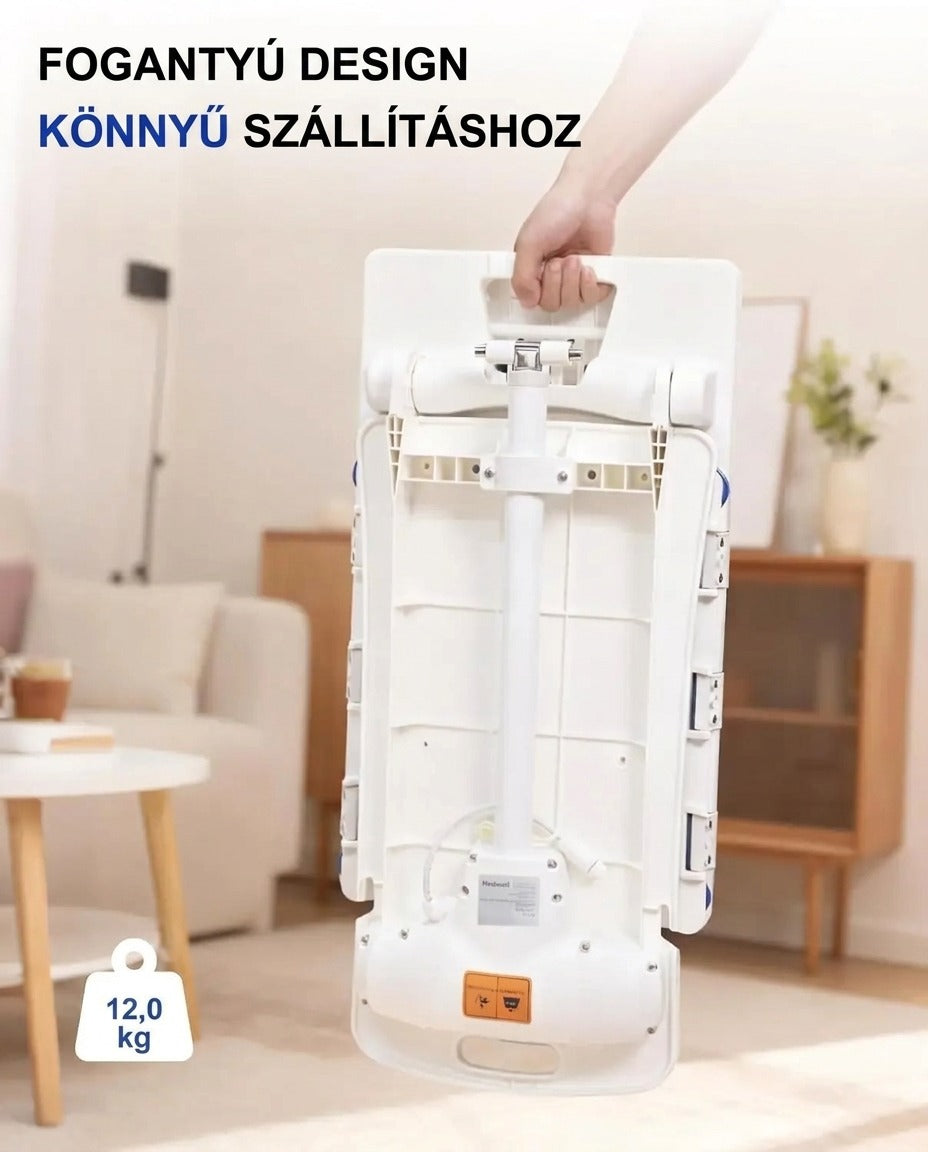 Fogantyús design könnyű szállításhoz 12 kg súlyban.