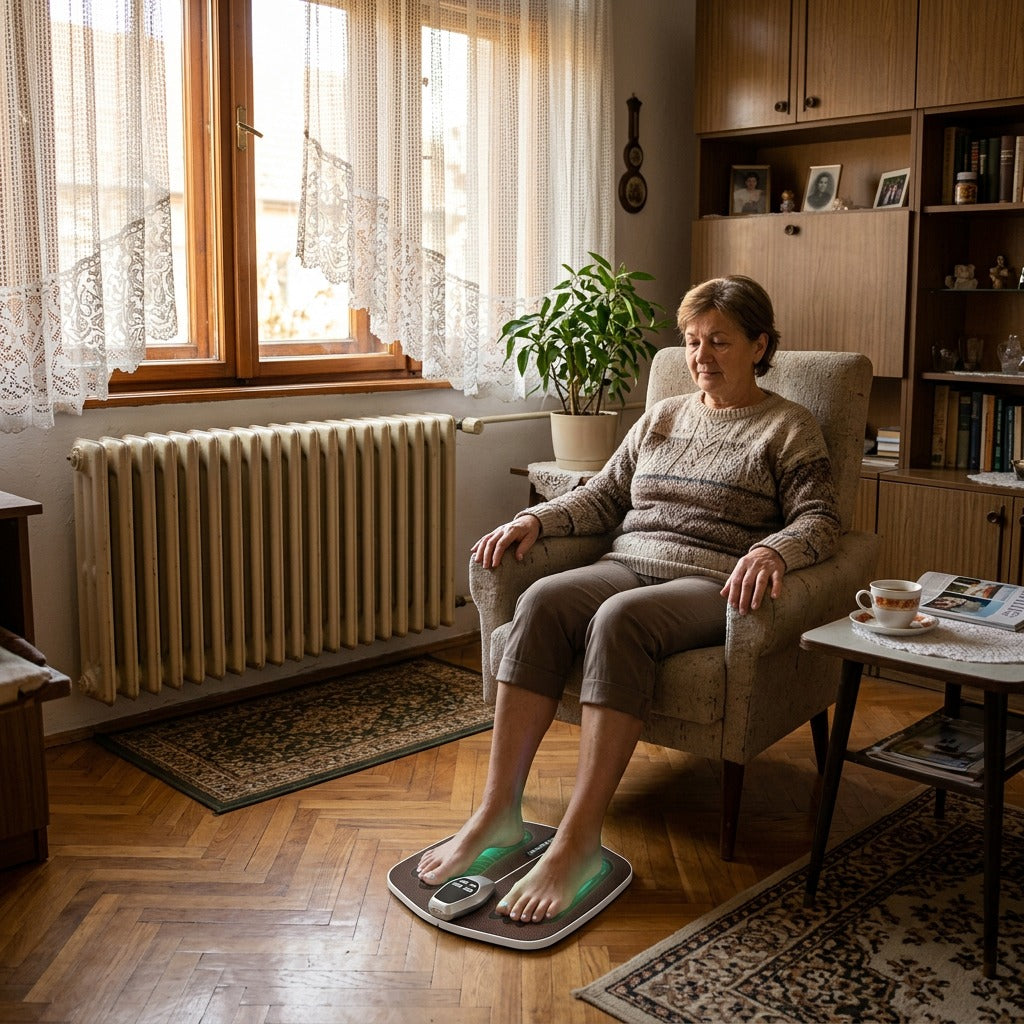 Elektromos talpmasszírozó szőnyeg - otthon