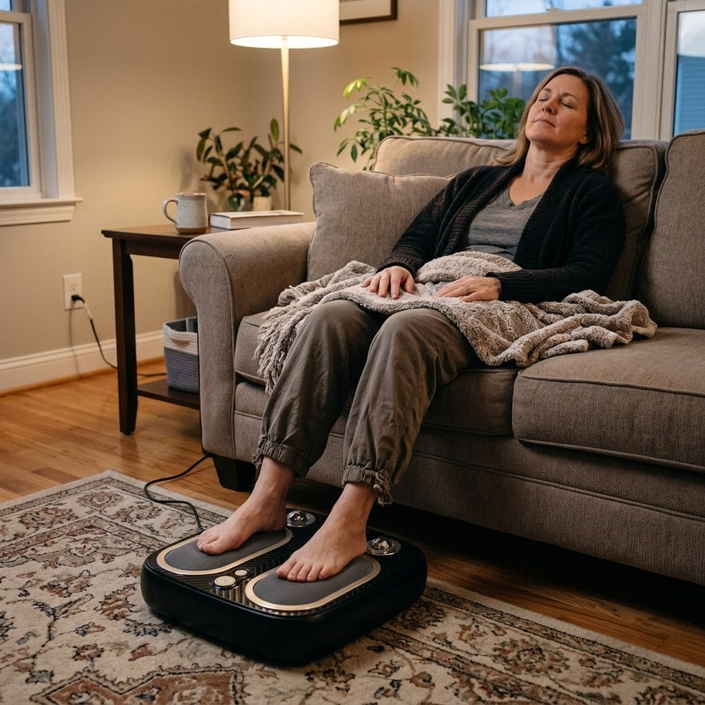 Electric Foot Massager with Mild Heat and Vibration - in everyday life