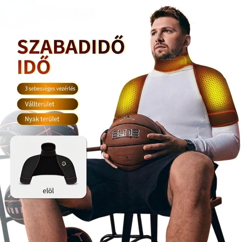Fűtőtextil szabadidőhöz, 3 sebességes, váll-nyakfűtés