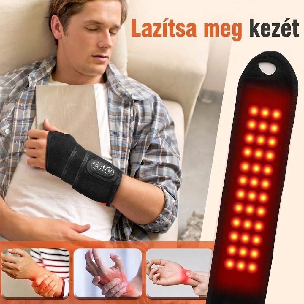 Elektromos melegítő csuklóbandázs 3 móddal