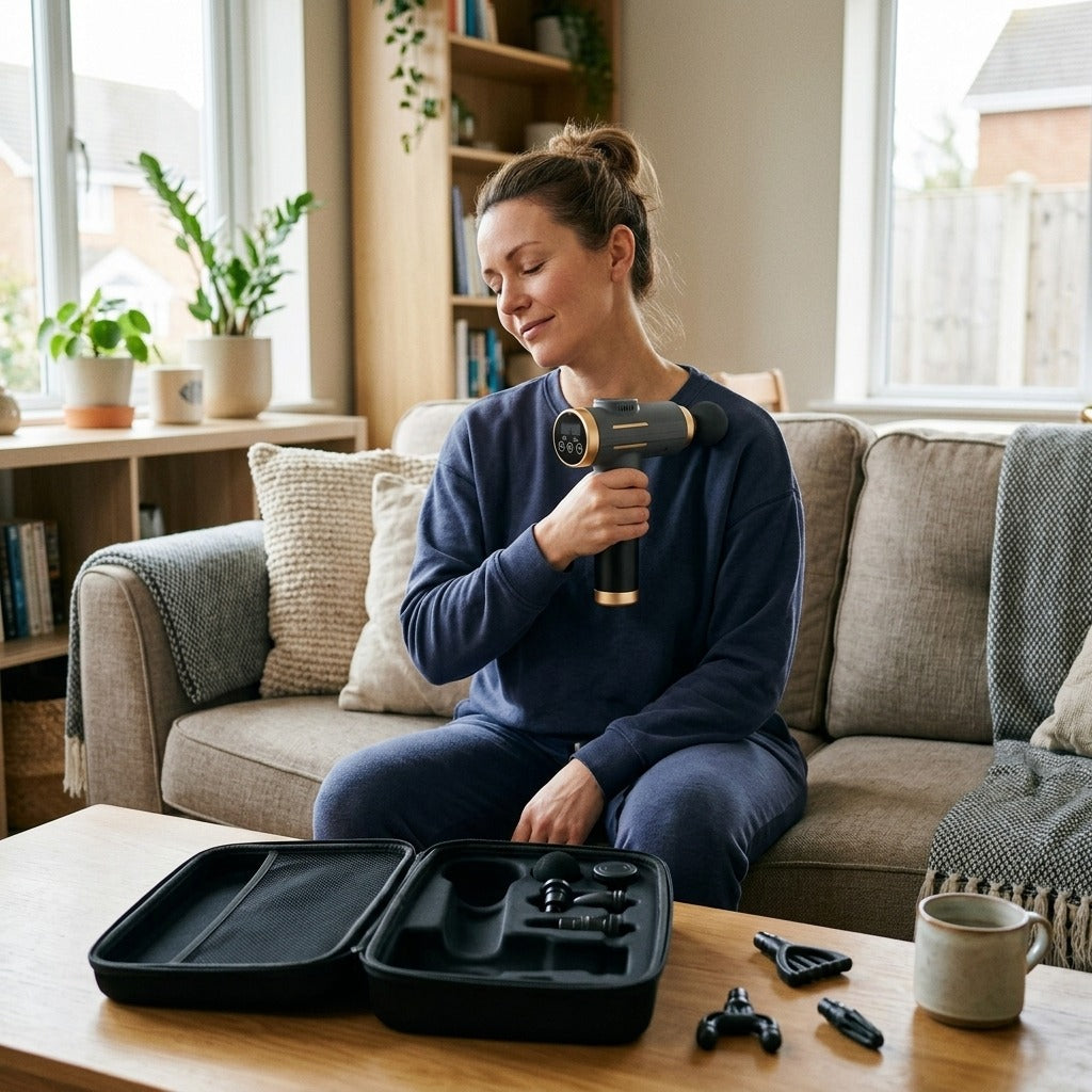 Electric Massage Gun with 11 Attachments - in everyday life