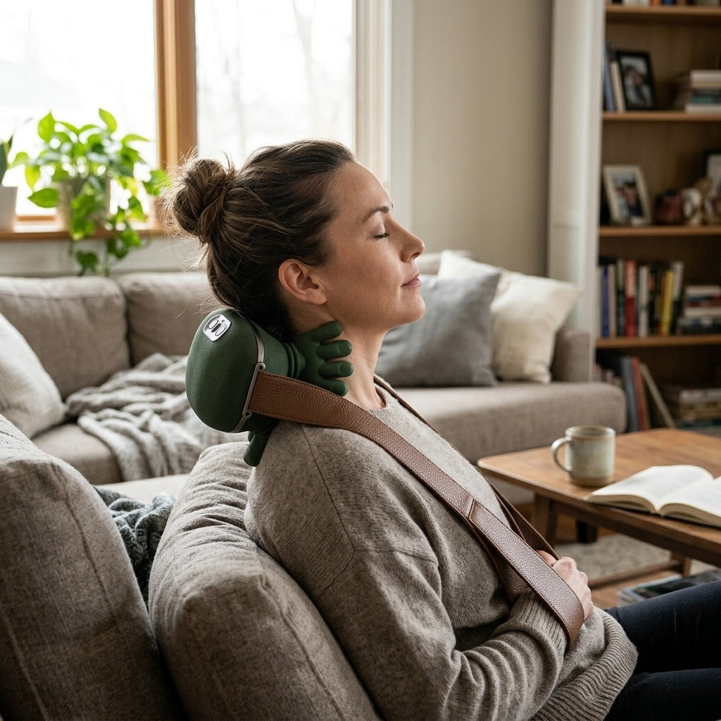 Electric Neck and Shoulder Massager - at home