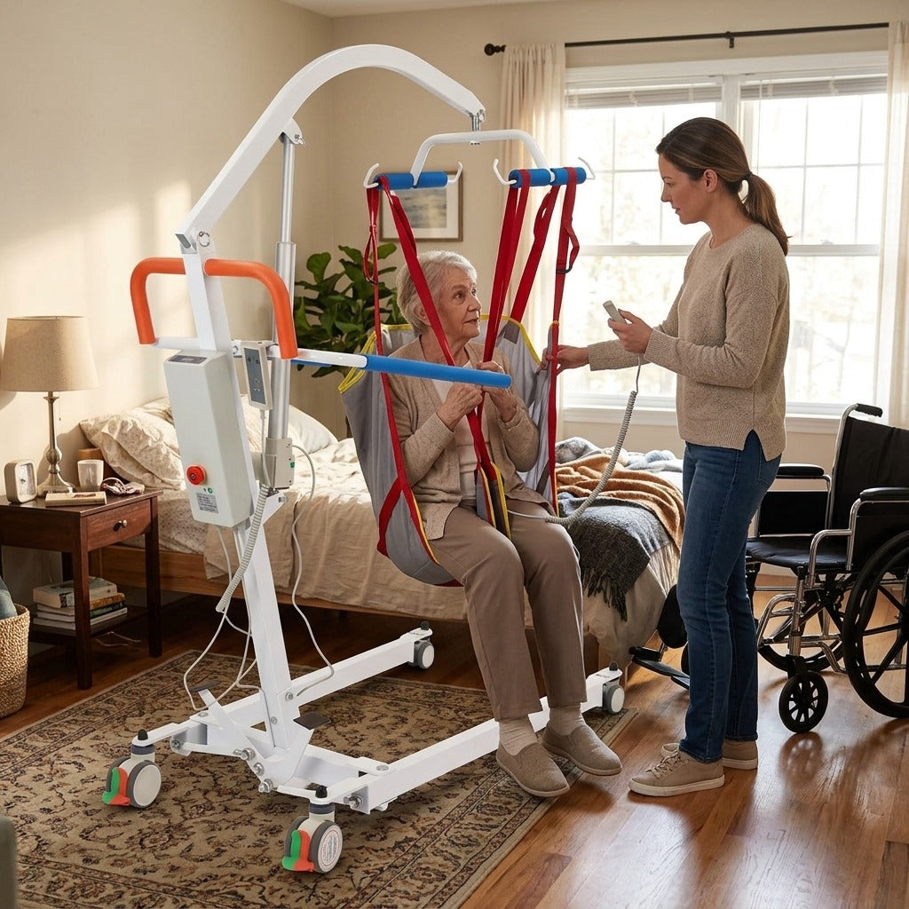 Electric Patient Lift Transfer Chair - at home