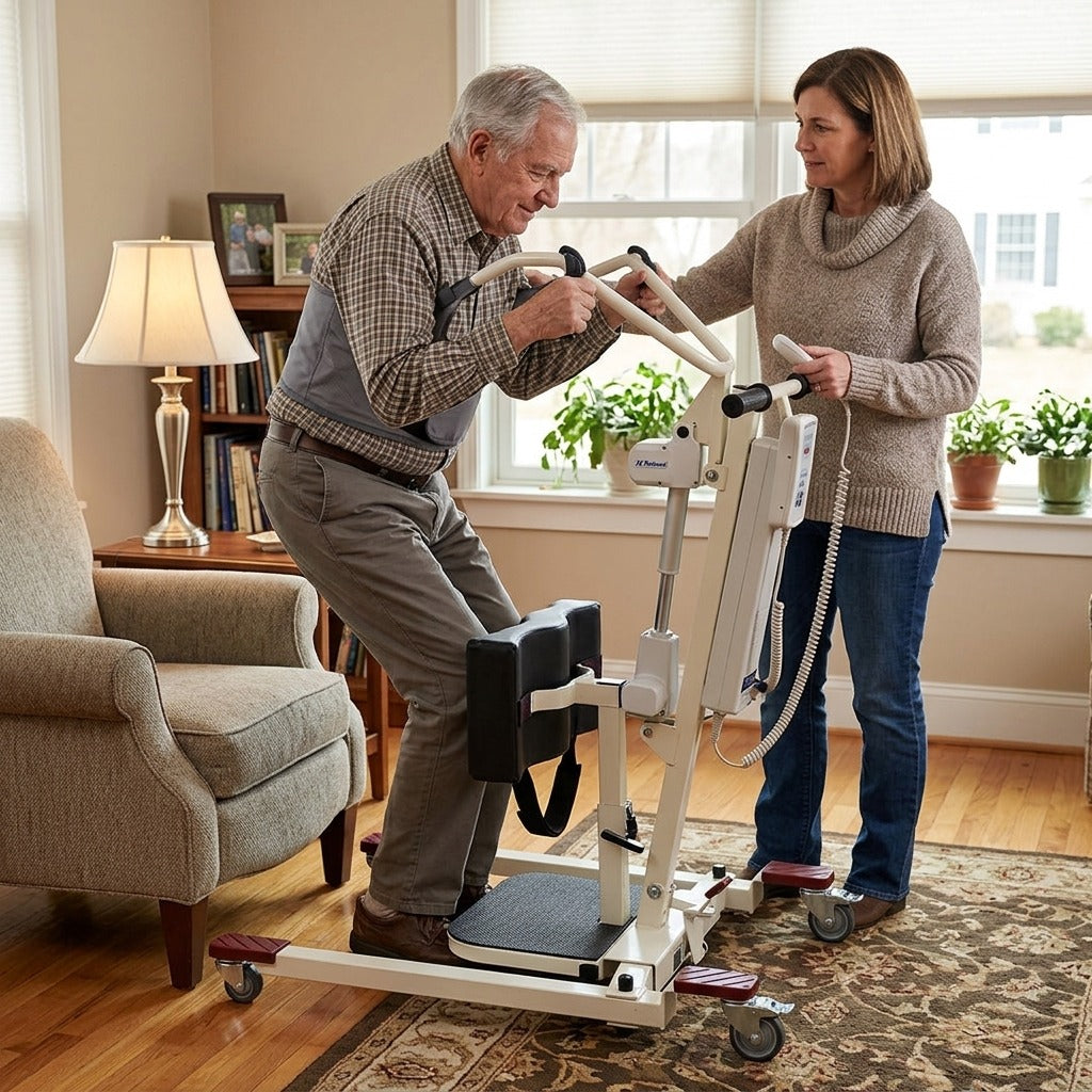 Electric Sit-to-Stand Patient Lift - at home
