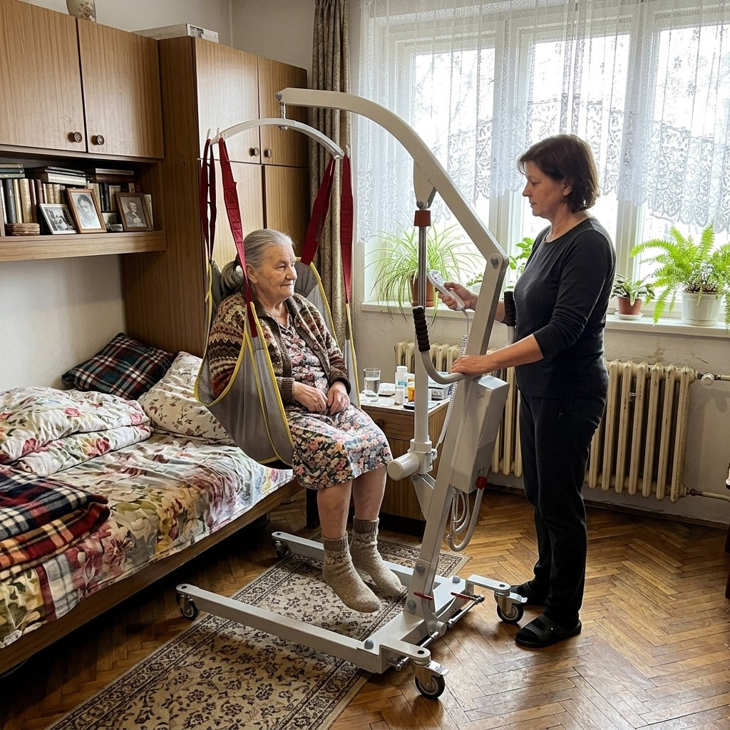 Elektromos felállást segítő betegemelő és emelőszék - a mindennapokban
