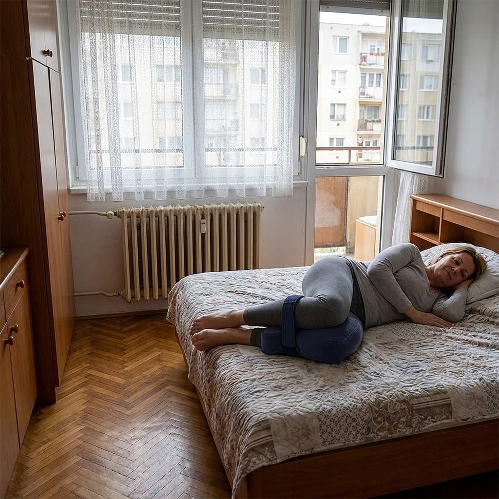 Ergonomikus térdpárna oldalt alváshoz - a mindennapokban
