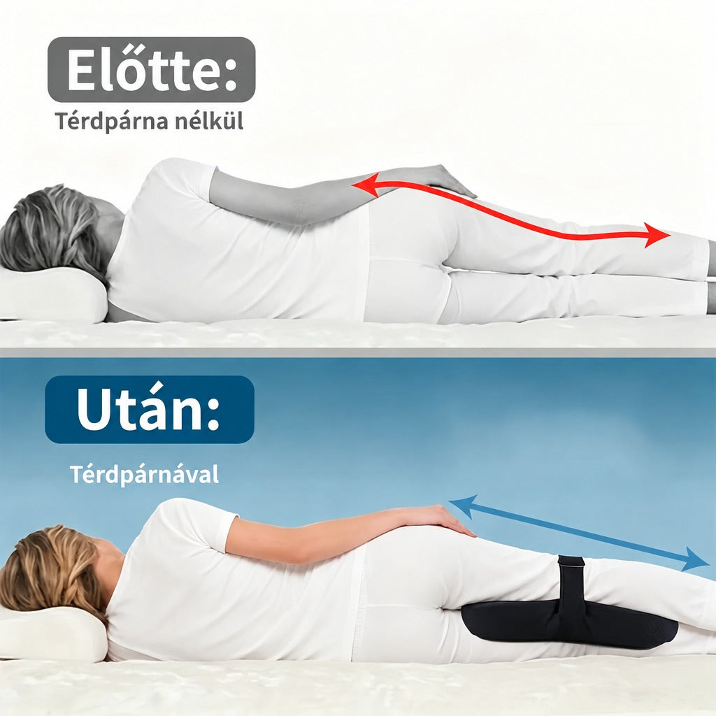 Ergonomikus térdpárna oldalt alváshoz