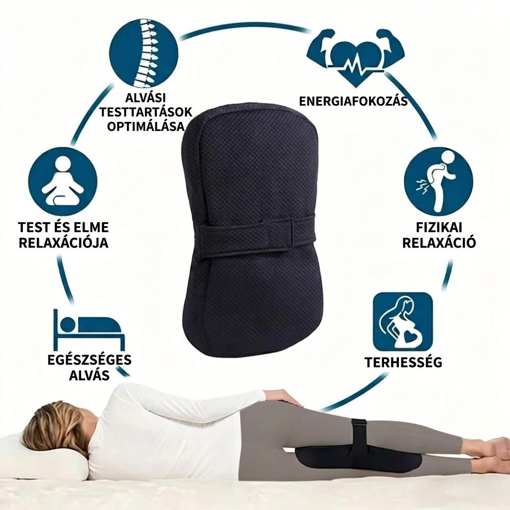Ergonomikus térdpárna oldalt alváshoz