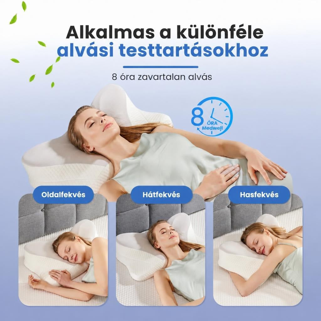 Ergonomikus memóriahabos párna hűsítő huzattal