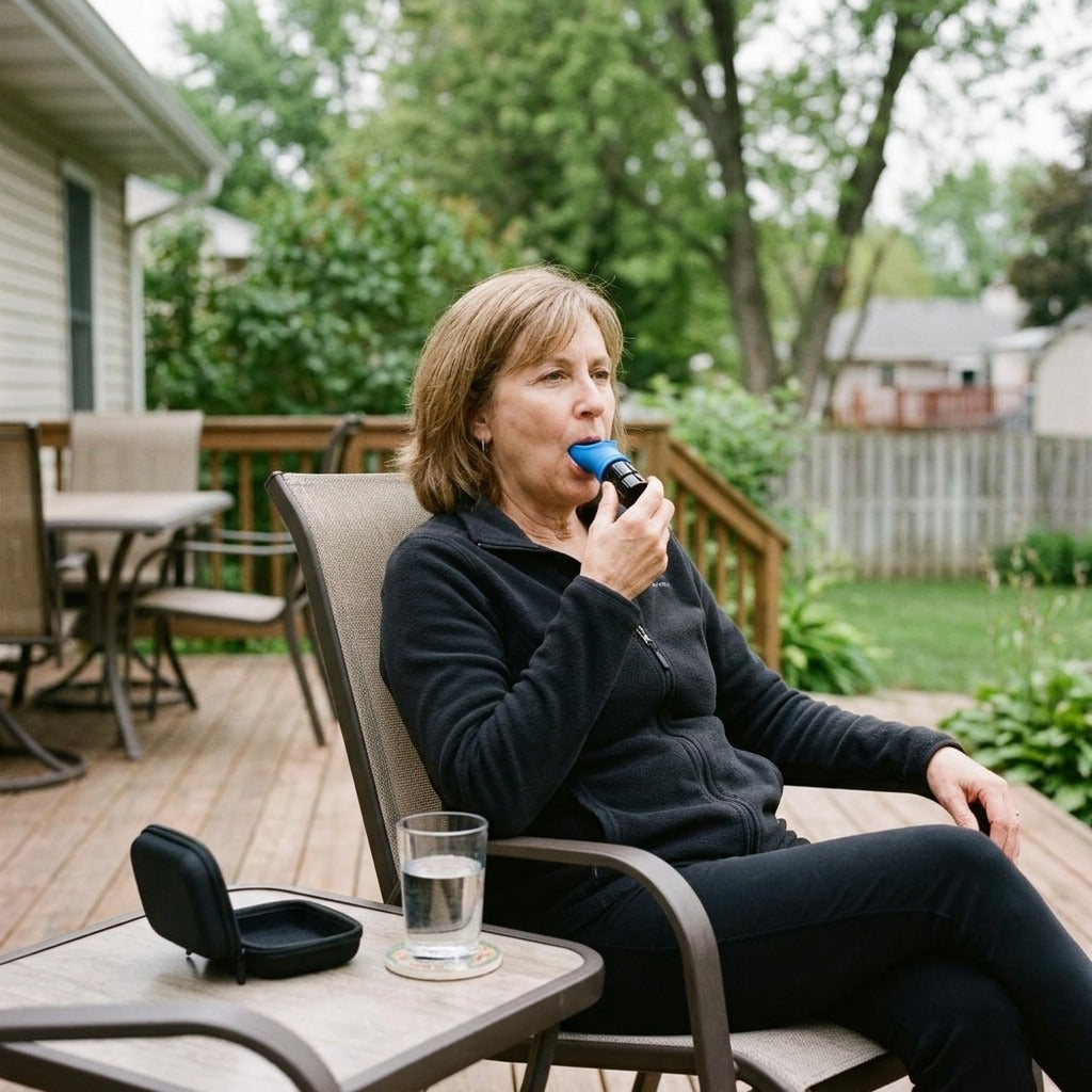 Expiratory Breathing Trainer Set - in everyday life