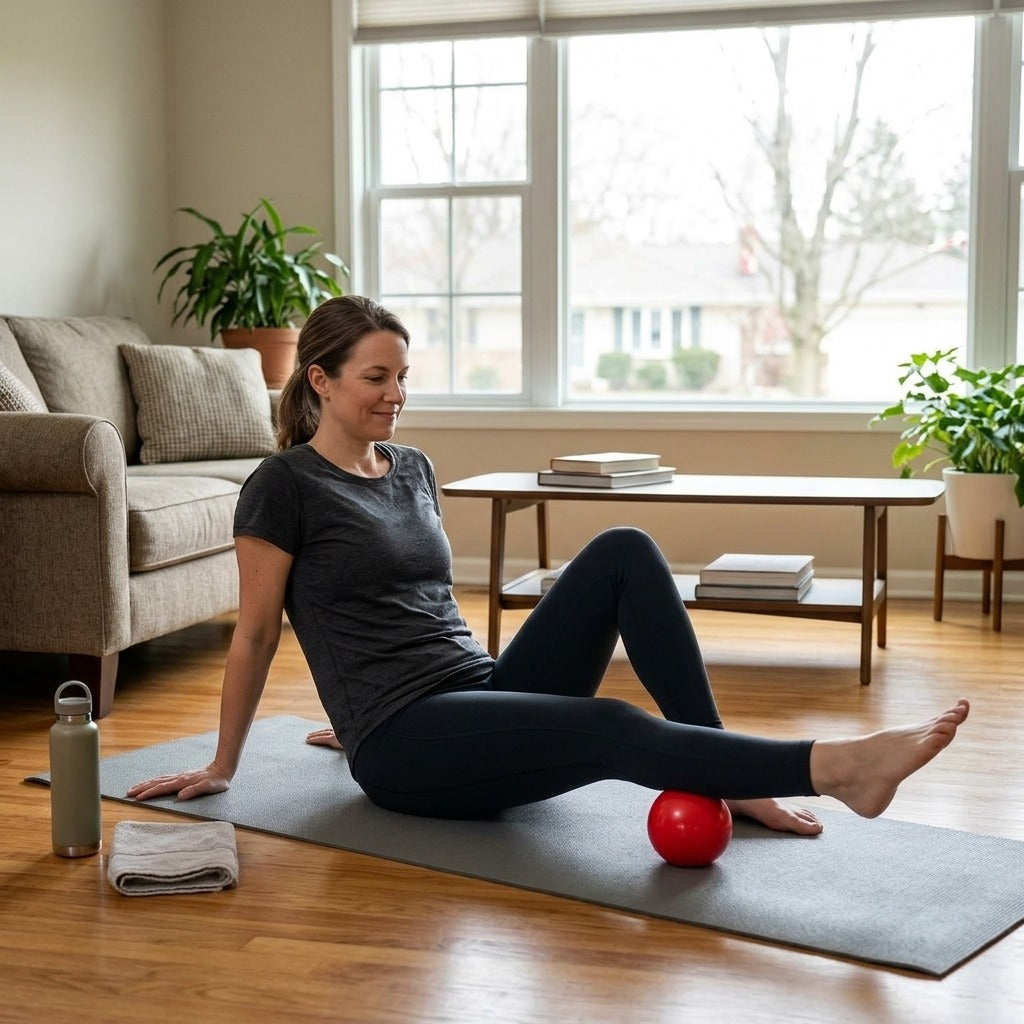 Fascia Ball for Muscle Release, Smooth Pilates Ball in Several Colours - in everyday life
