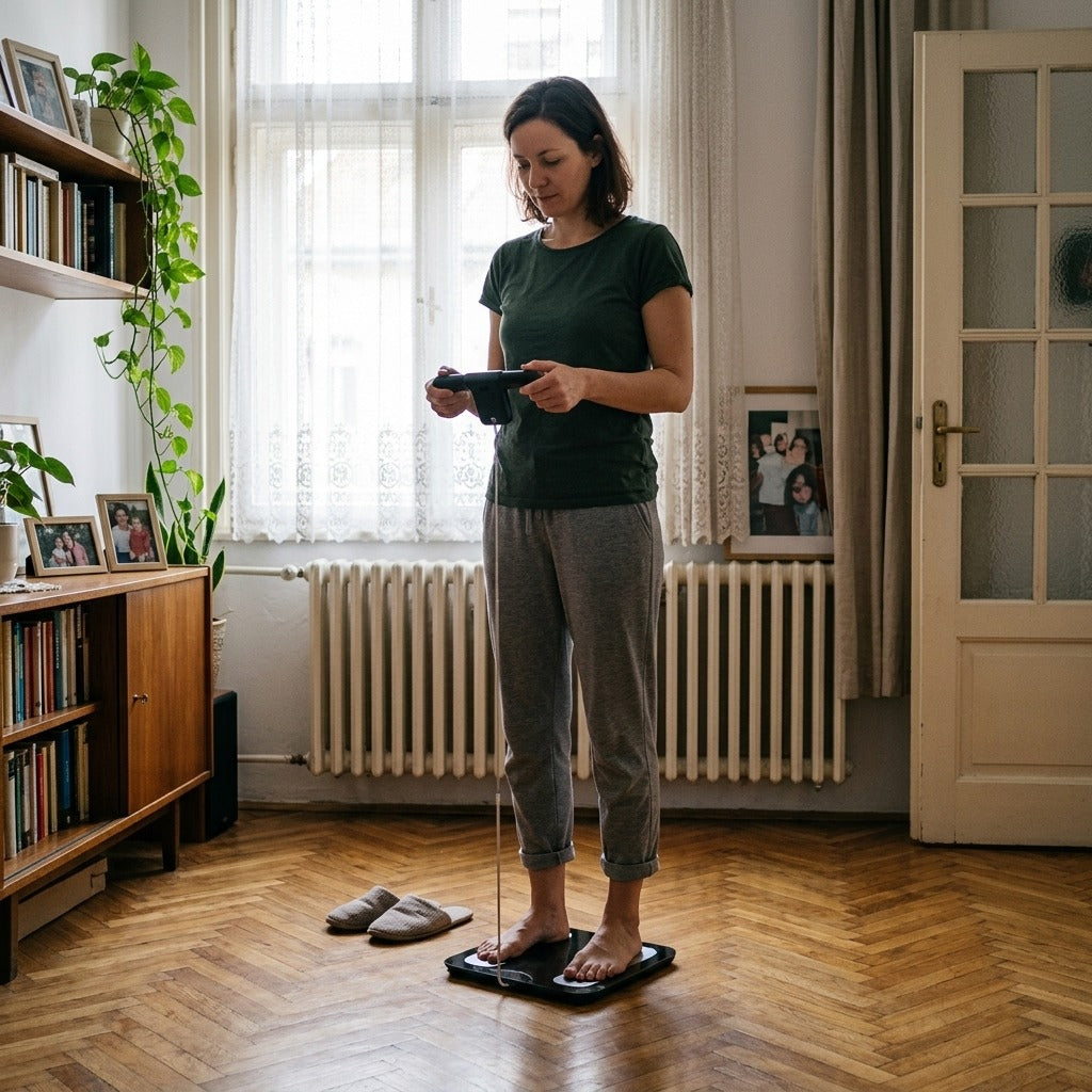 Medwell 8 elektródás testösszetétel-mérleg - otthon