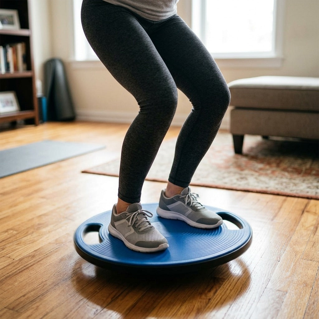 Fitness Balance Board for Home Workouts - in use